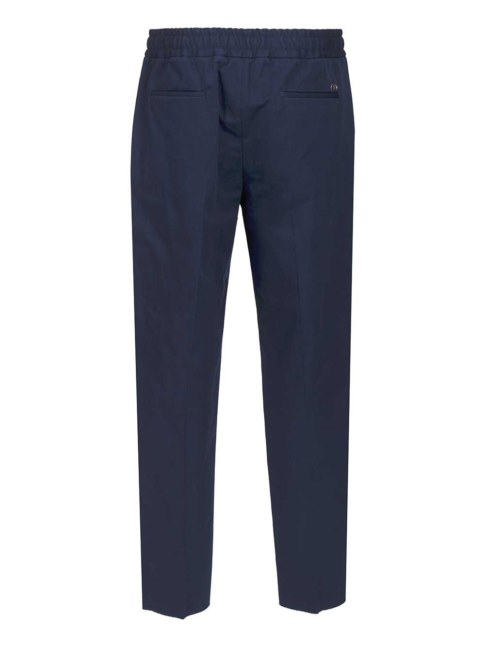Classic trousers with pleats Blue Cotton