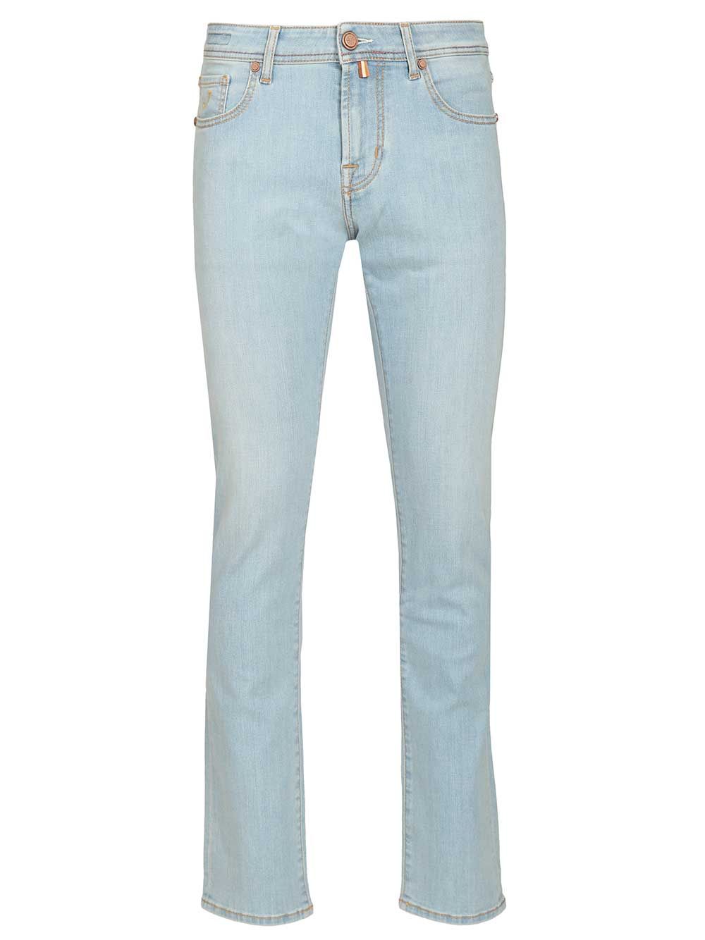 Bard regular-slim 5-pocket jeans Light Blue Cotton
