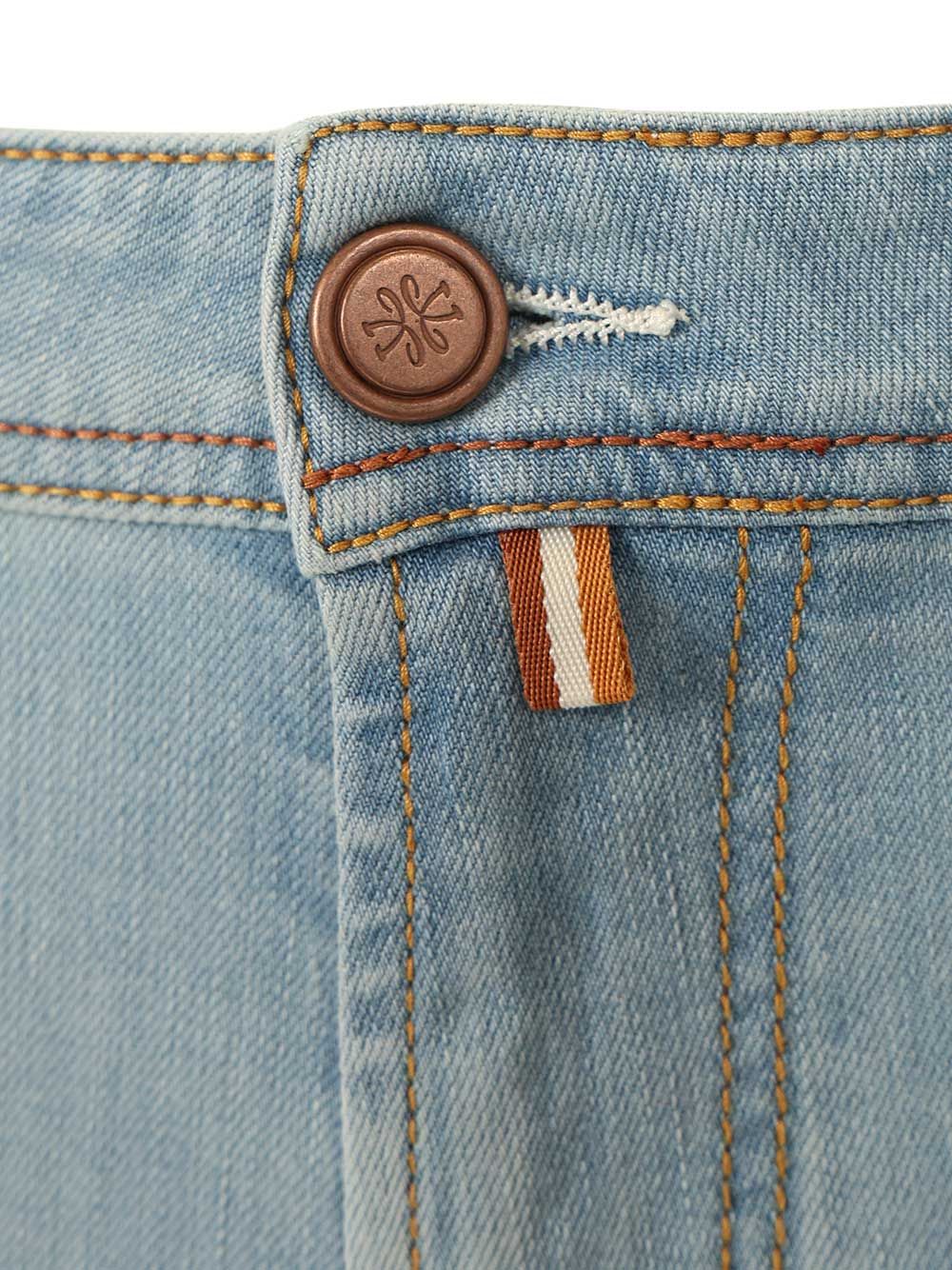 Bard regular-slim 5-pocket jeans Light Blue Cotton