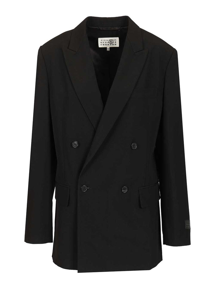 Double-breasted blazer Black Jacket