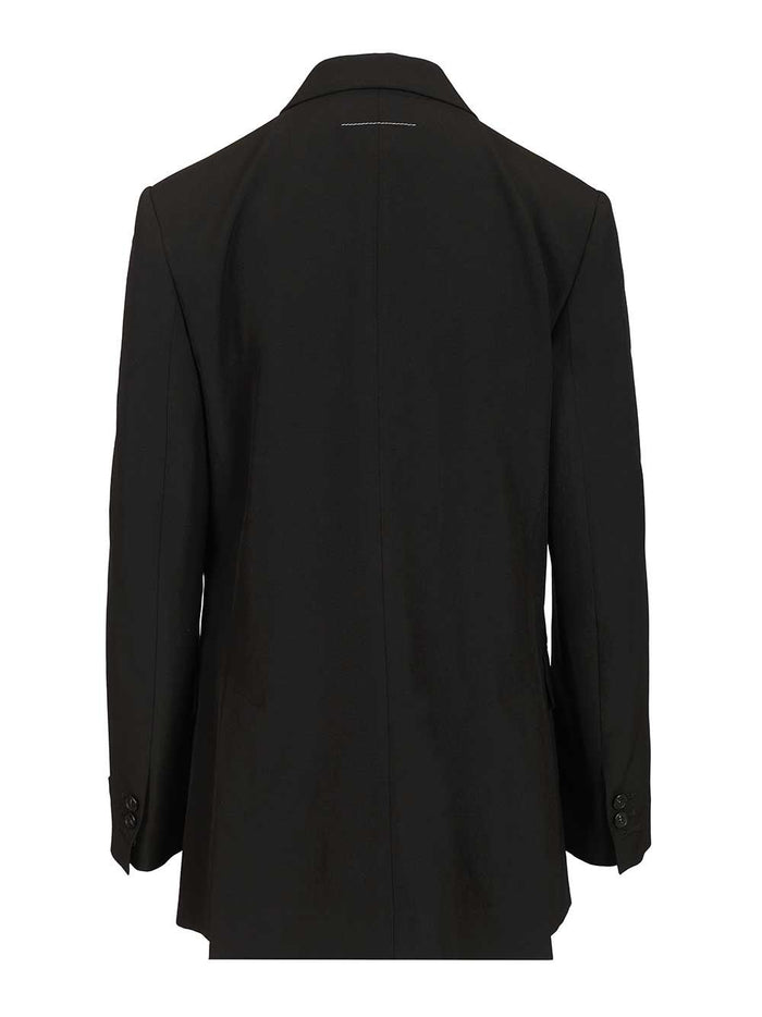 Double-breasted blazer Black Jacket