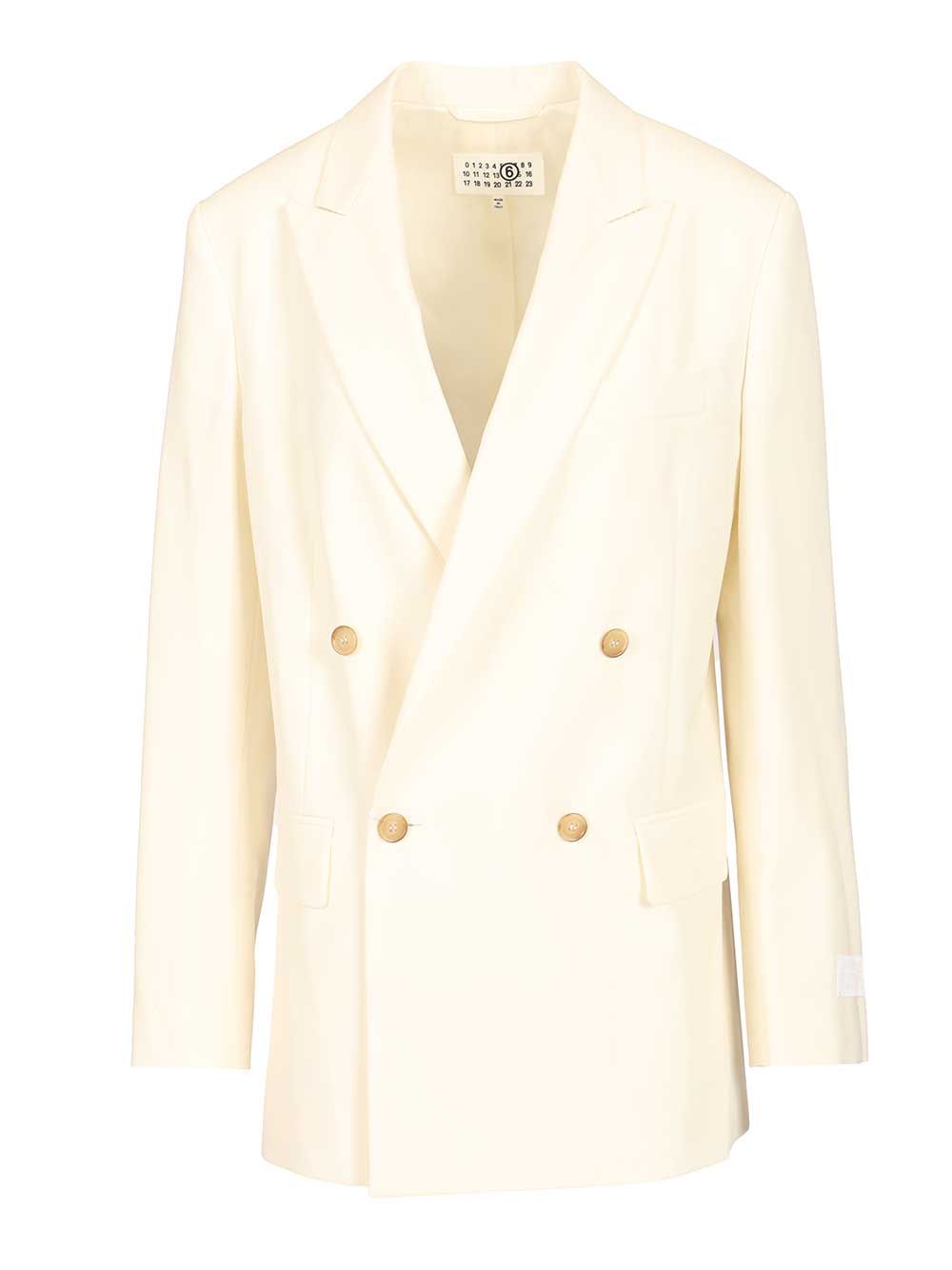Double-breasted blazer Beige Jacket