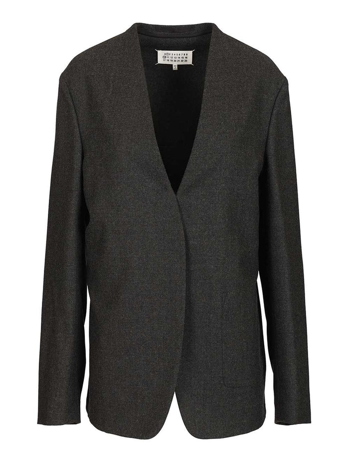 Minimal wool jacket Grey