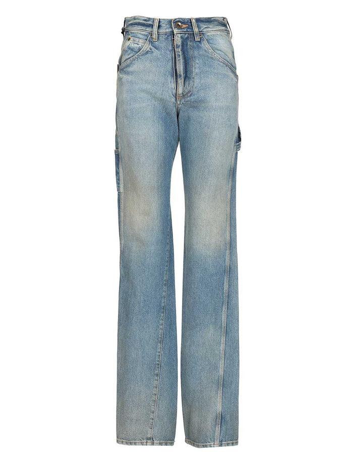 Straight leg jeans Blue Cotton