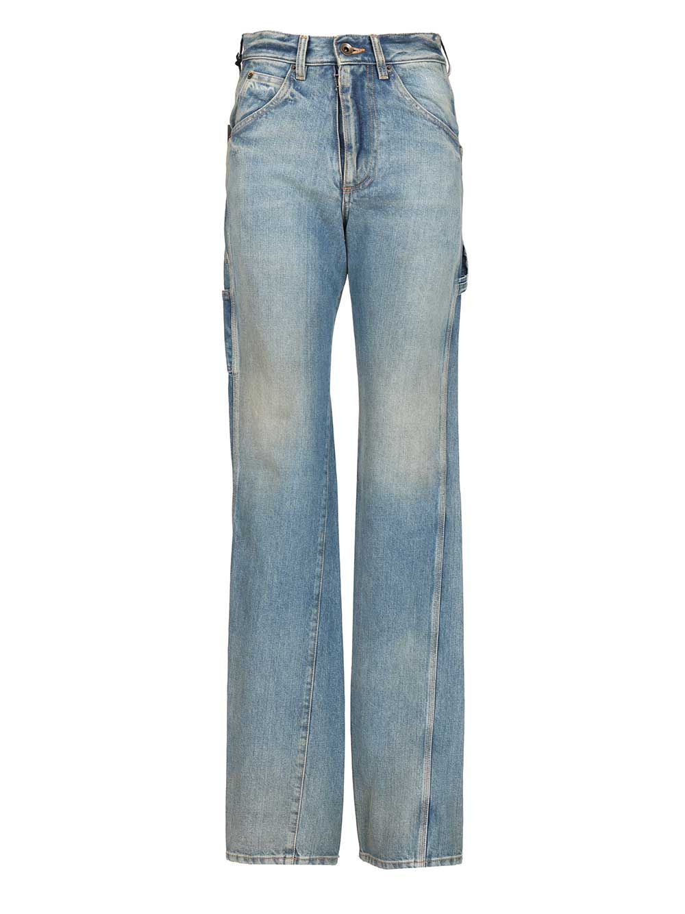 Straight leg jeans Blue Cotton