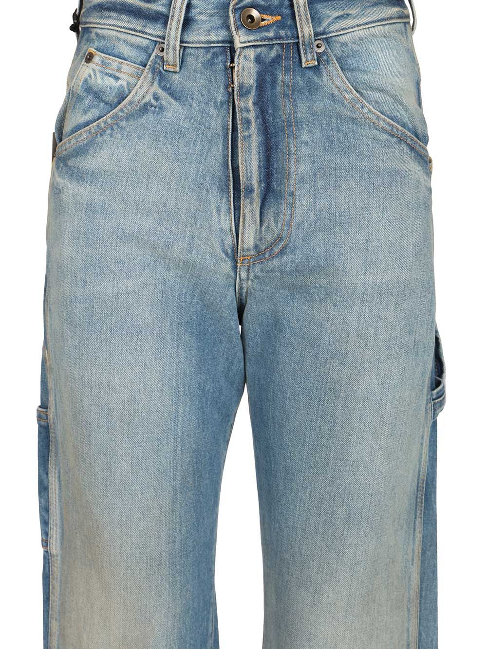 Straight leg jeans Blue Cotton