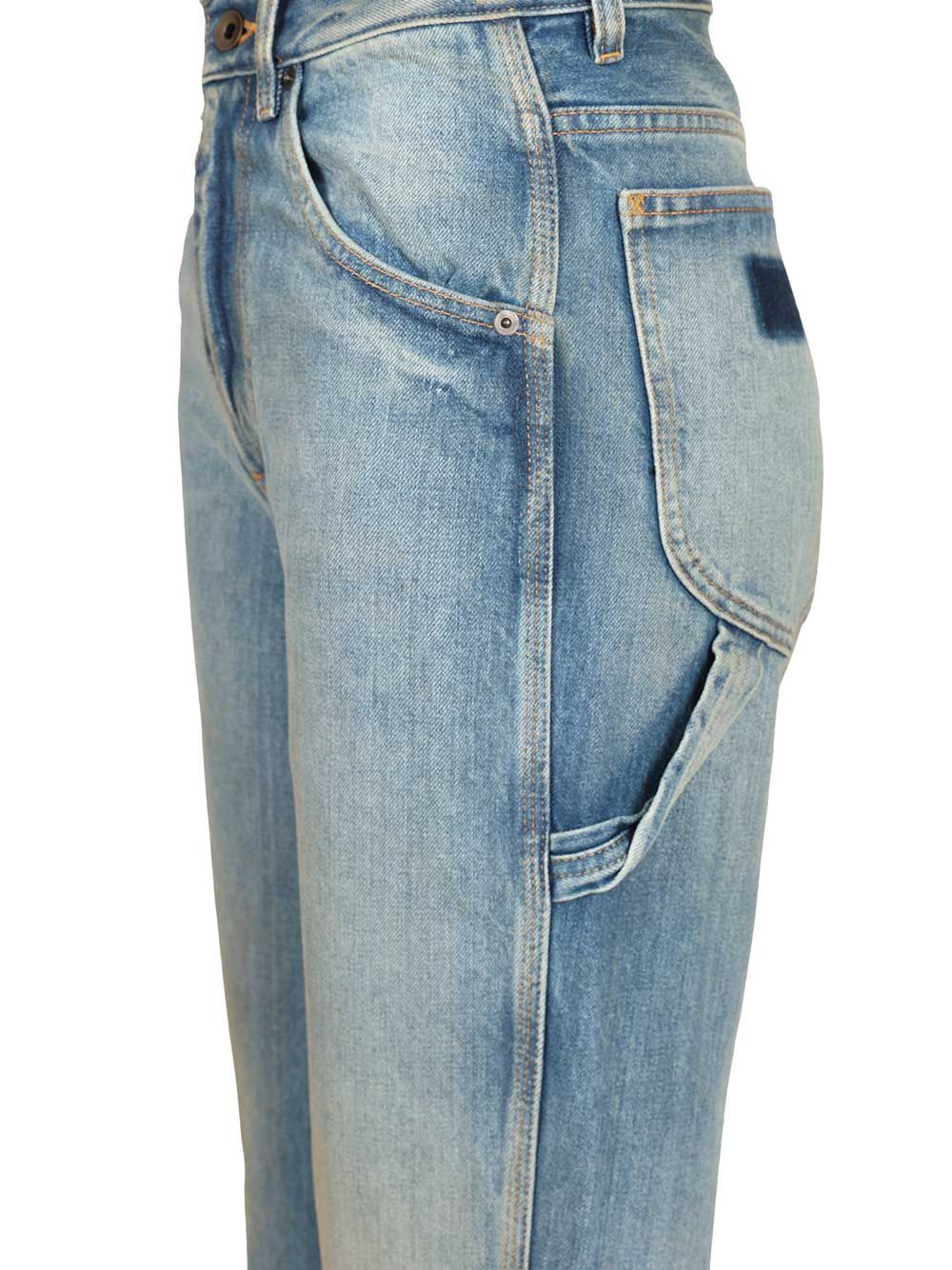 Straight leg jeans Blue Cotton