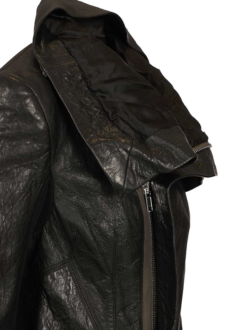 Naska Biker Black Leather Jacket