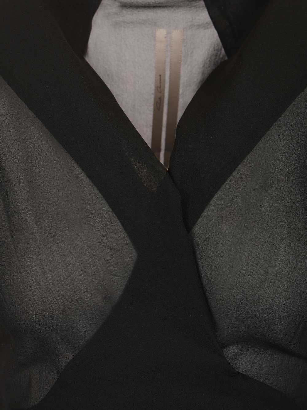 Laura Silk Wrap Top Black Tops
