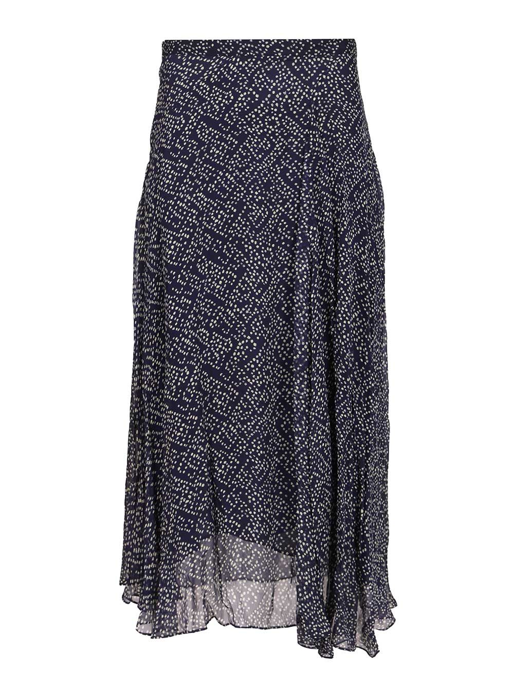 Long Skirt Lycia Blue Viscose