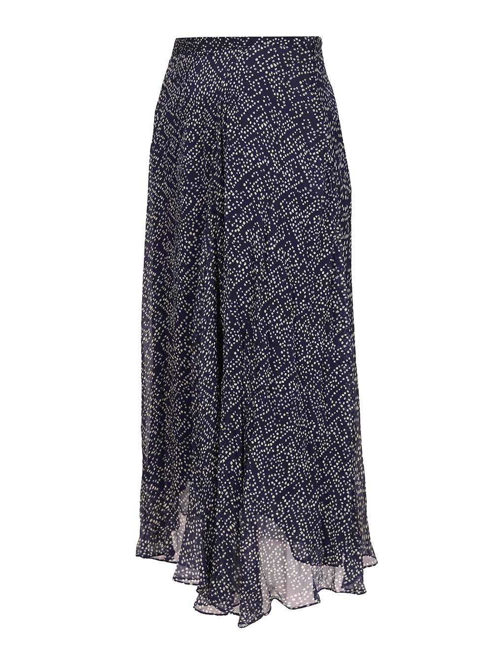 Long Skirt Lycia Blue Viscose