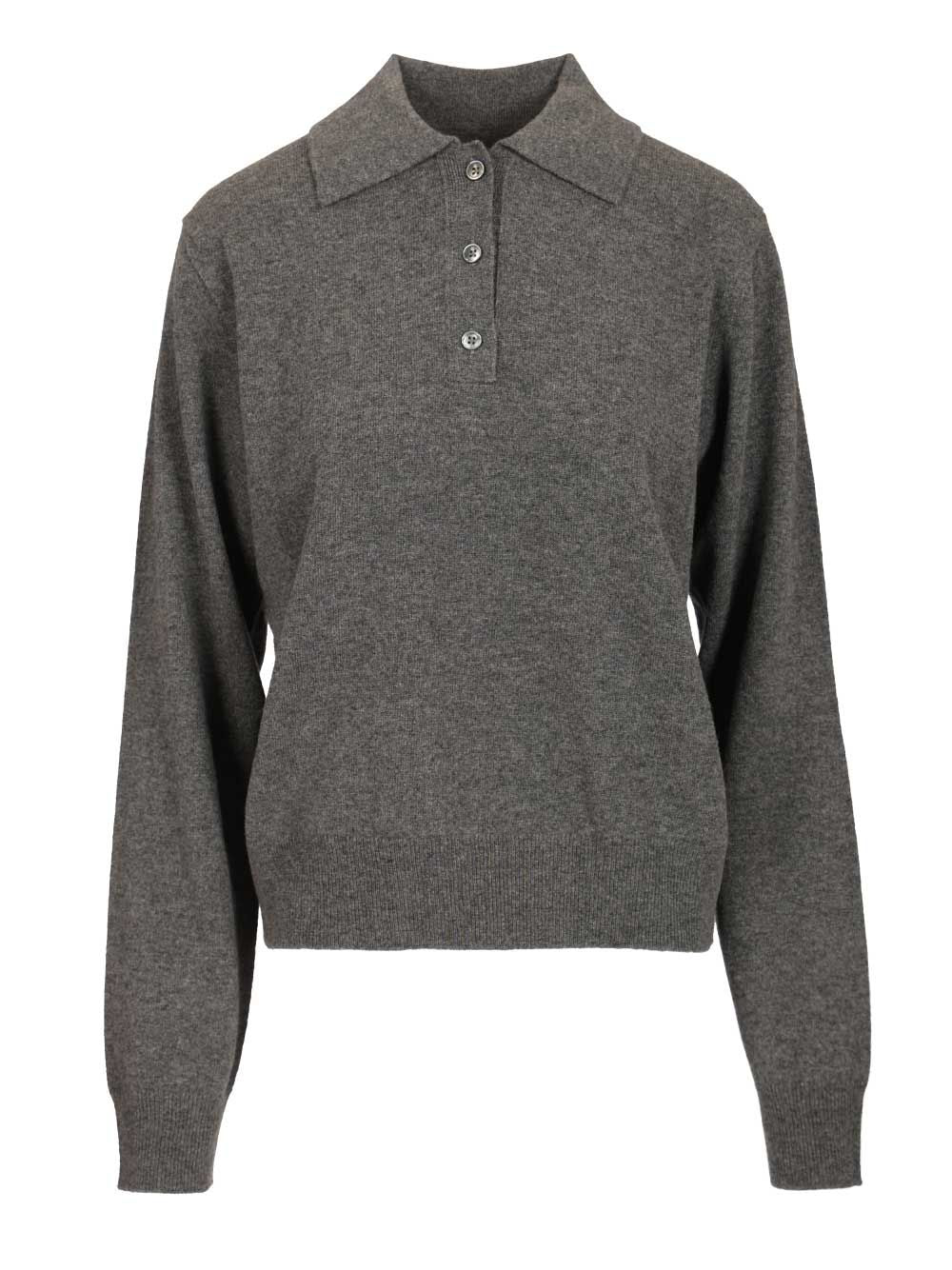 Wool Polo Shirt Grey