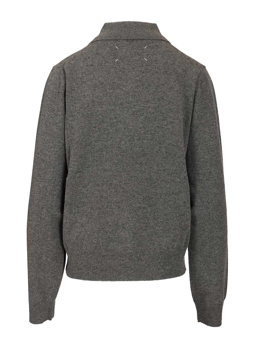 Wool Polo Shirt Grey