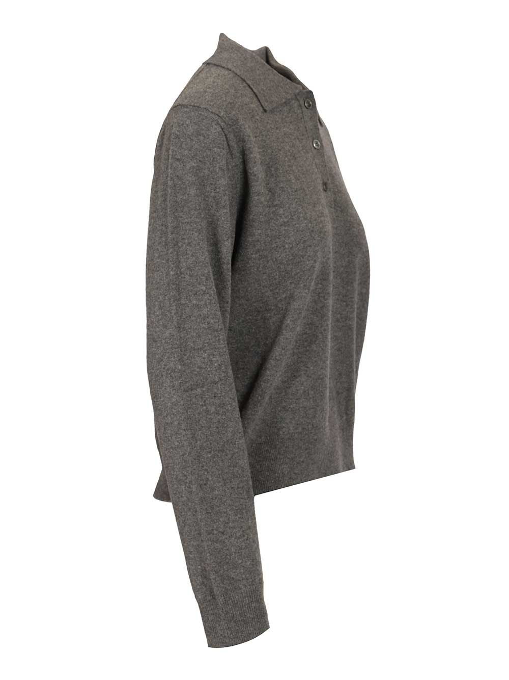 Wool Polo Shirt Grey