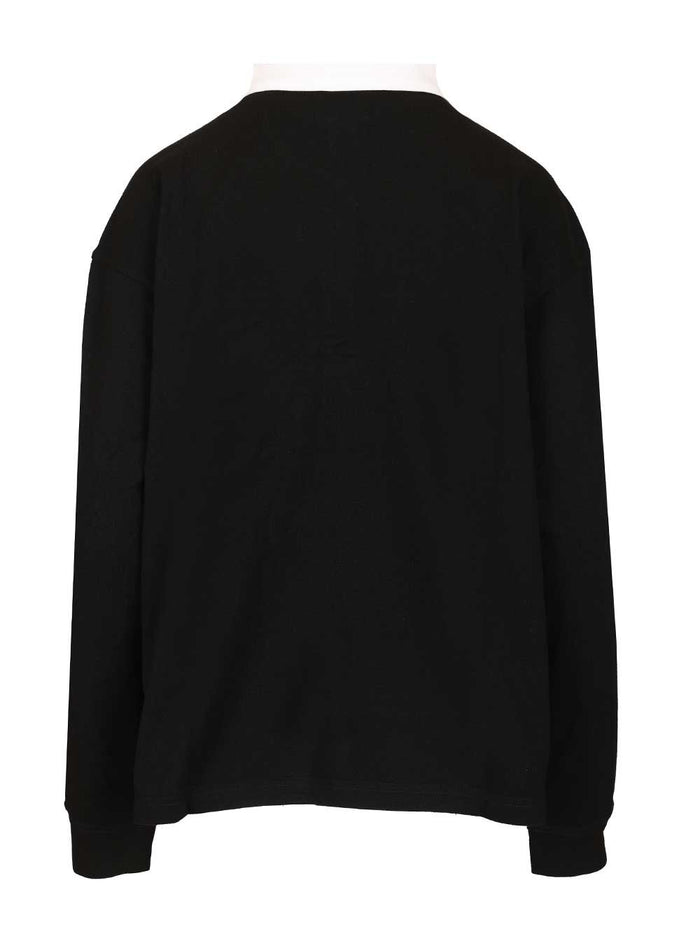 Faithful Top Black Silk Polo Shirt