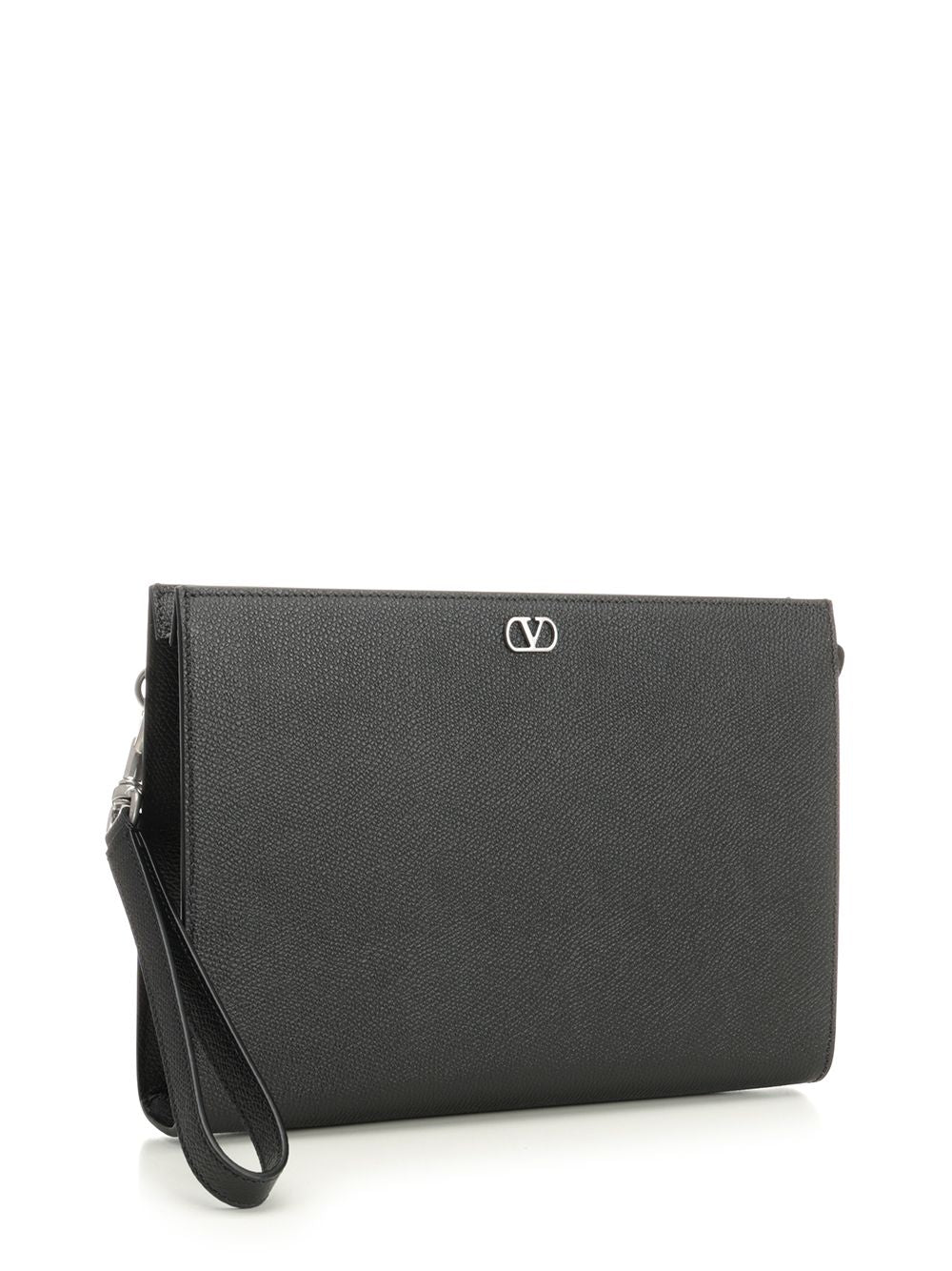 VLogo Signature pouch Black Small Leather Goods
