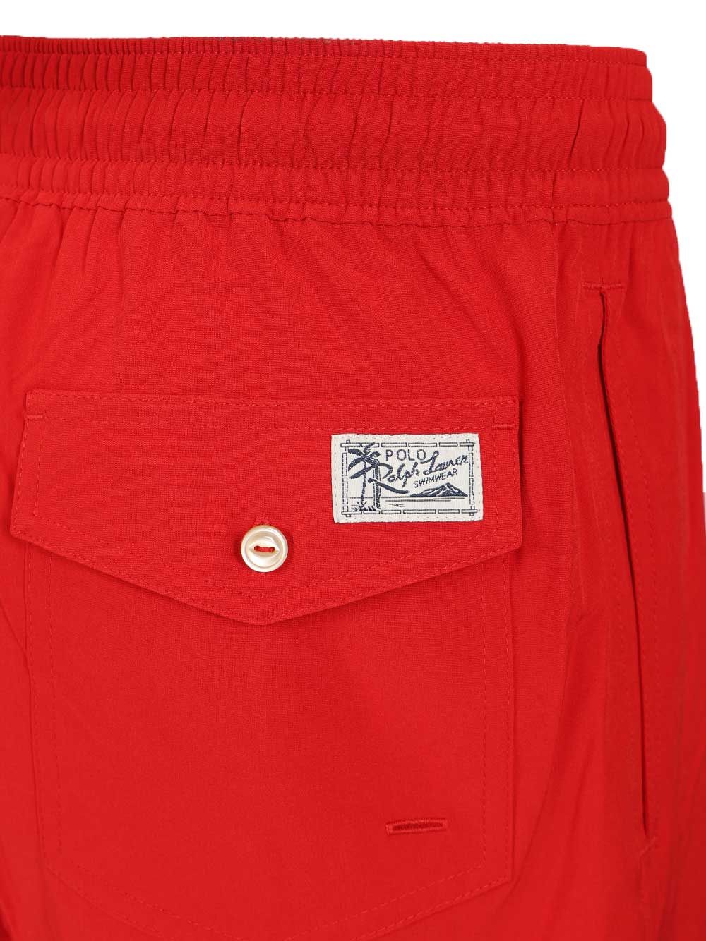 Stretch Shorts Red Polyester (recycled) Elastane Swimwear