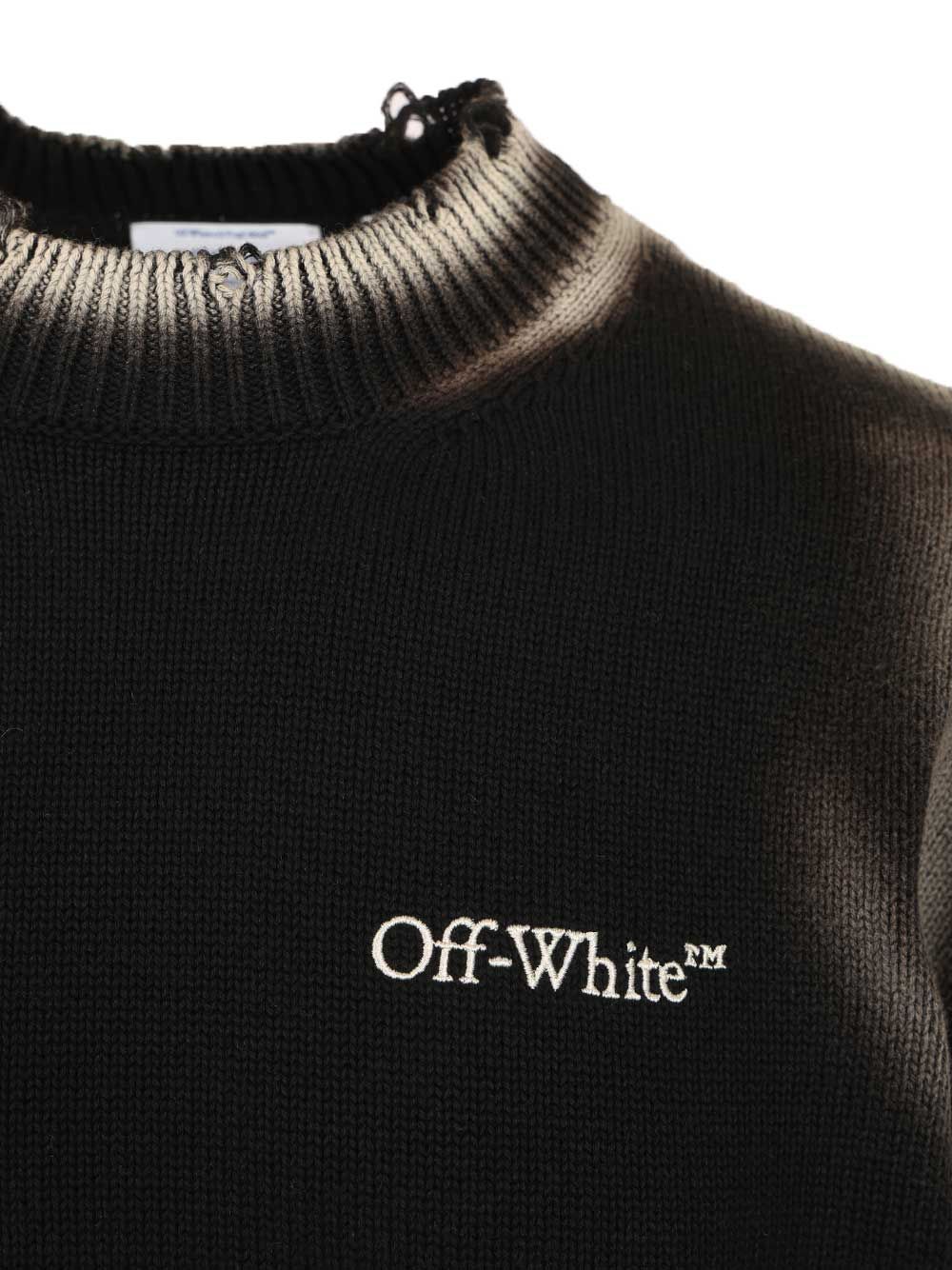 Diag Arr Corrosion sweater Black Cotton Knitwear