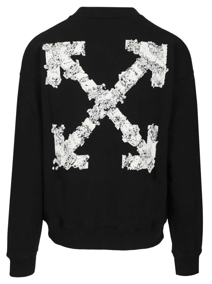Heraldic Arrow Sweatshirt Black Cotton Sweatshirts