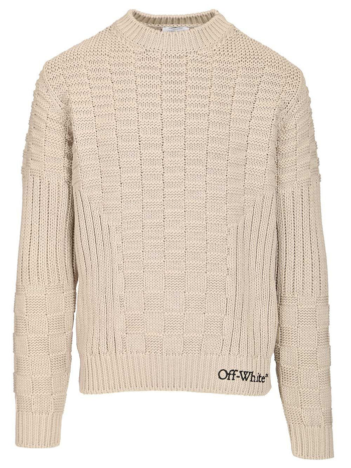 Arrow Cotton Sweater Beige