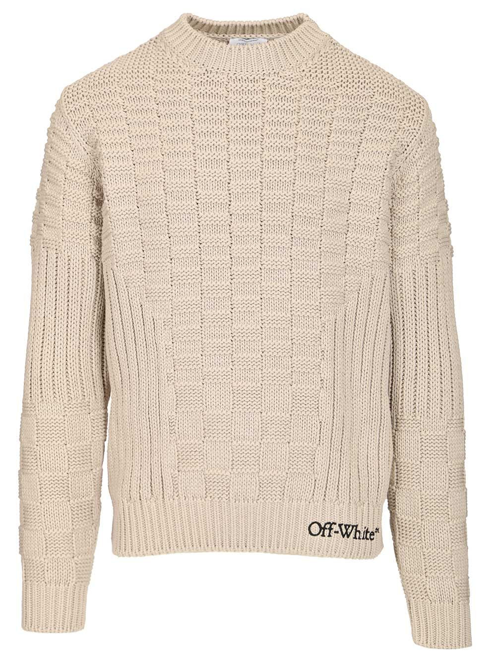 Arrow Cotton Sweater Beige