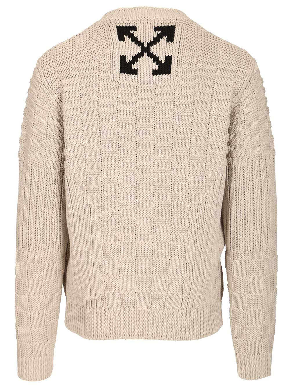 Arrow Cotton Sweater Beige