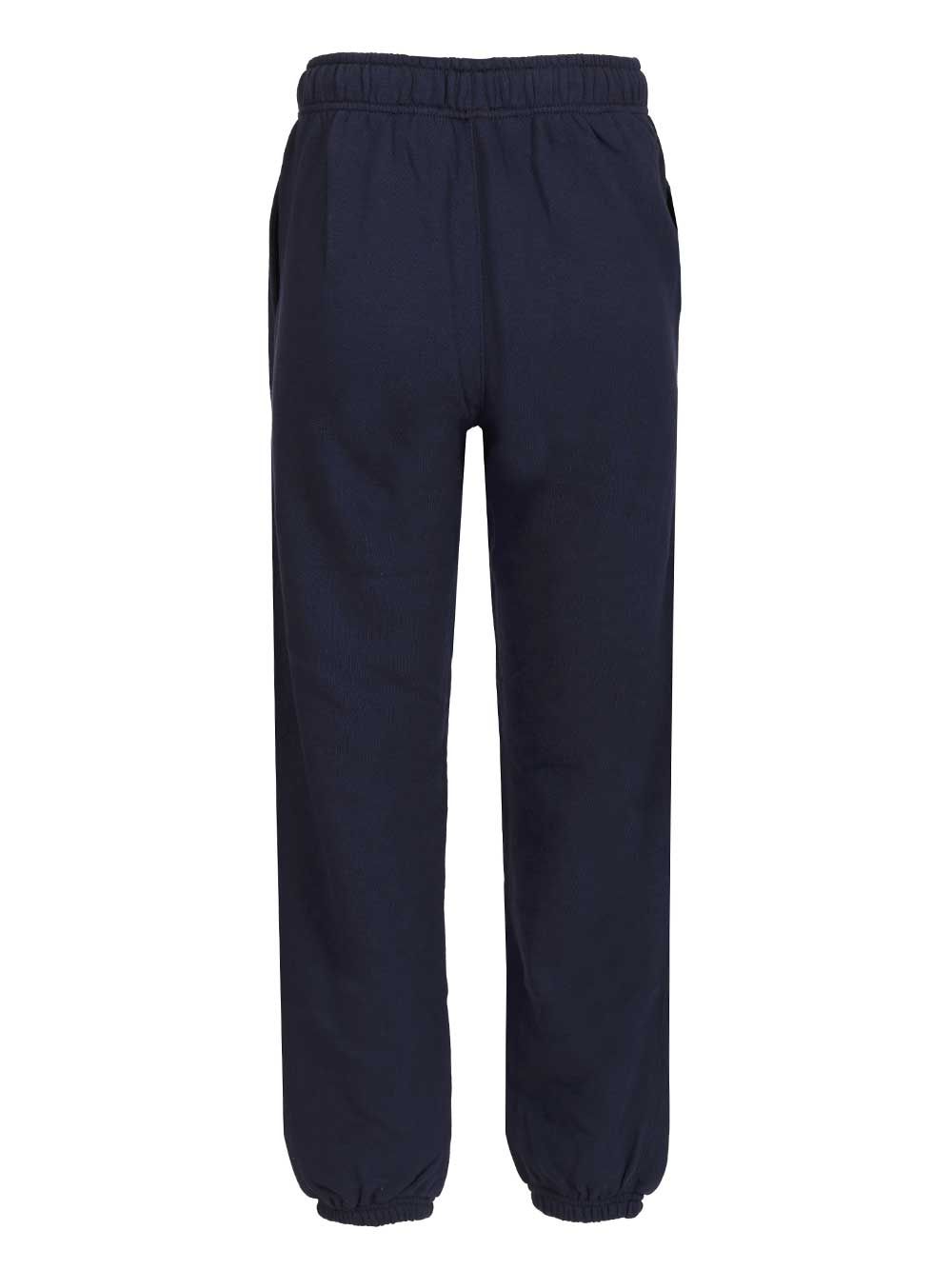 Sweatpants Blue Cotton Polyester Trousers