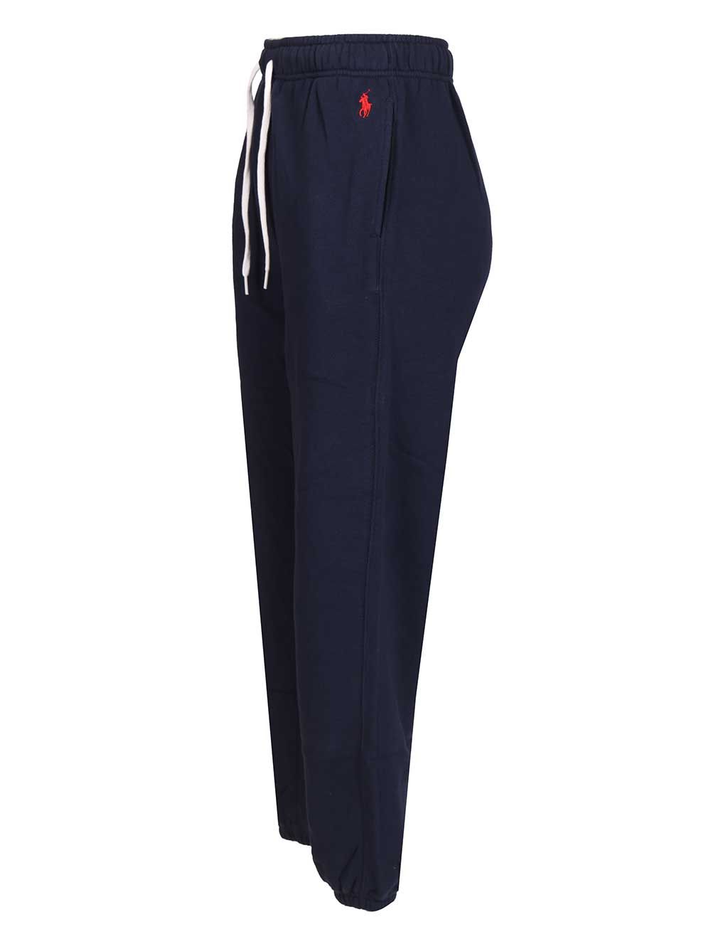 Sweatpants Blue Cotton Polyester Trousers