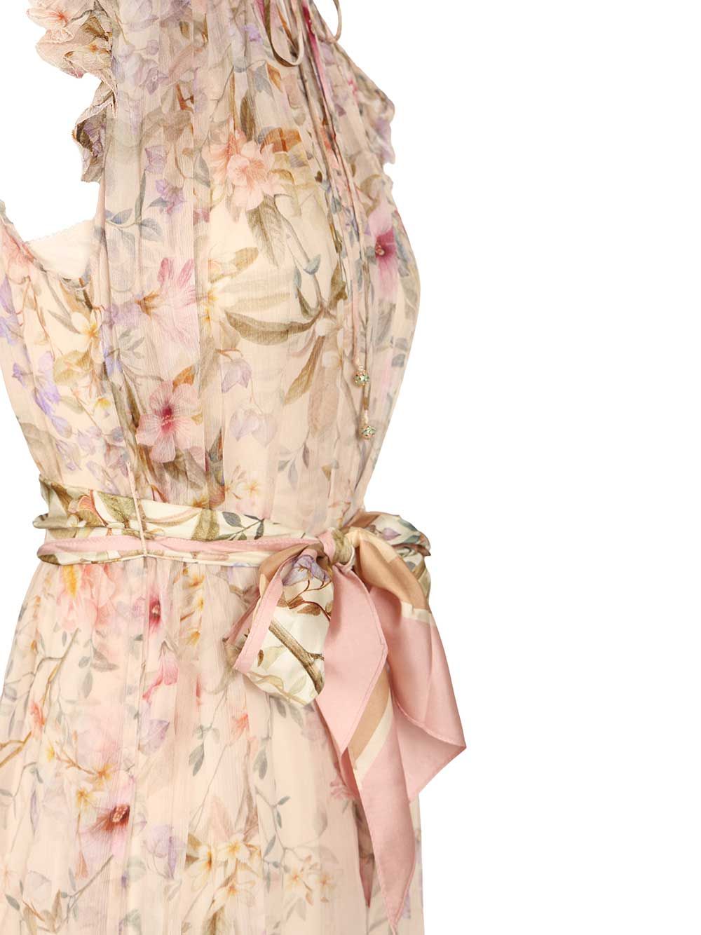 Rebellion Flowing Dress Beige Viscose
