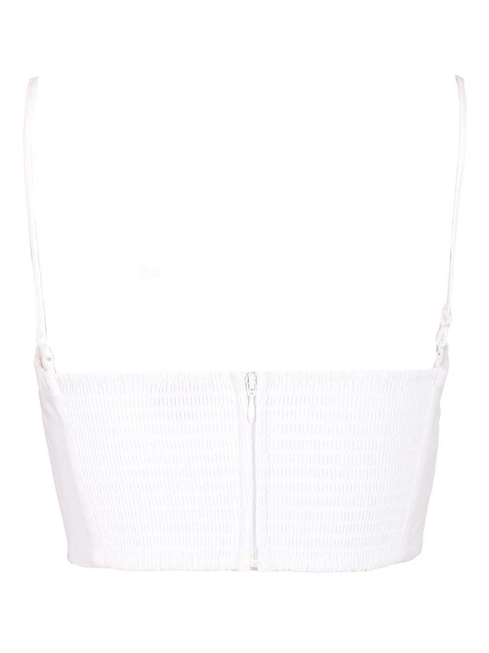Federico short tank top in cotton poplin White Co Ea Tops
