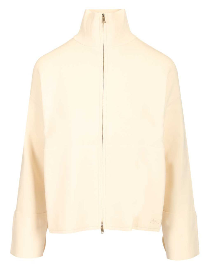 Cardigan in viscose crepe White Viscosa Sweatshirts