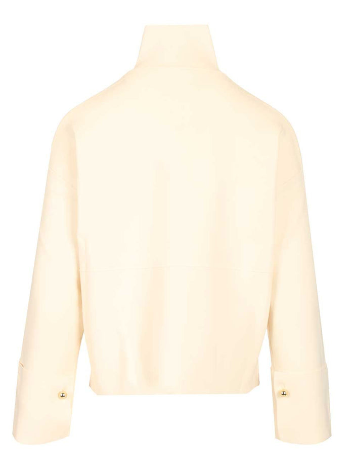 Cardigan in viscose crepe White Viscosa Sweatshirts