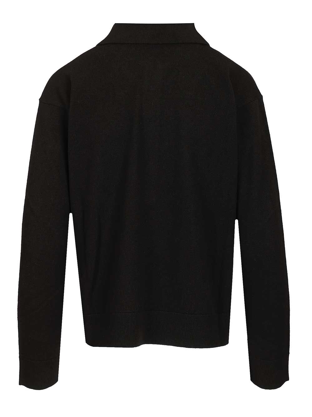 Frisia wool polo shirt Black Knitwear