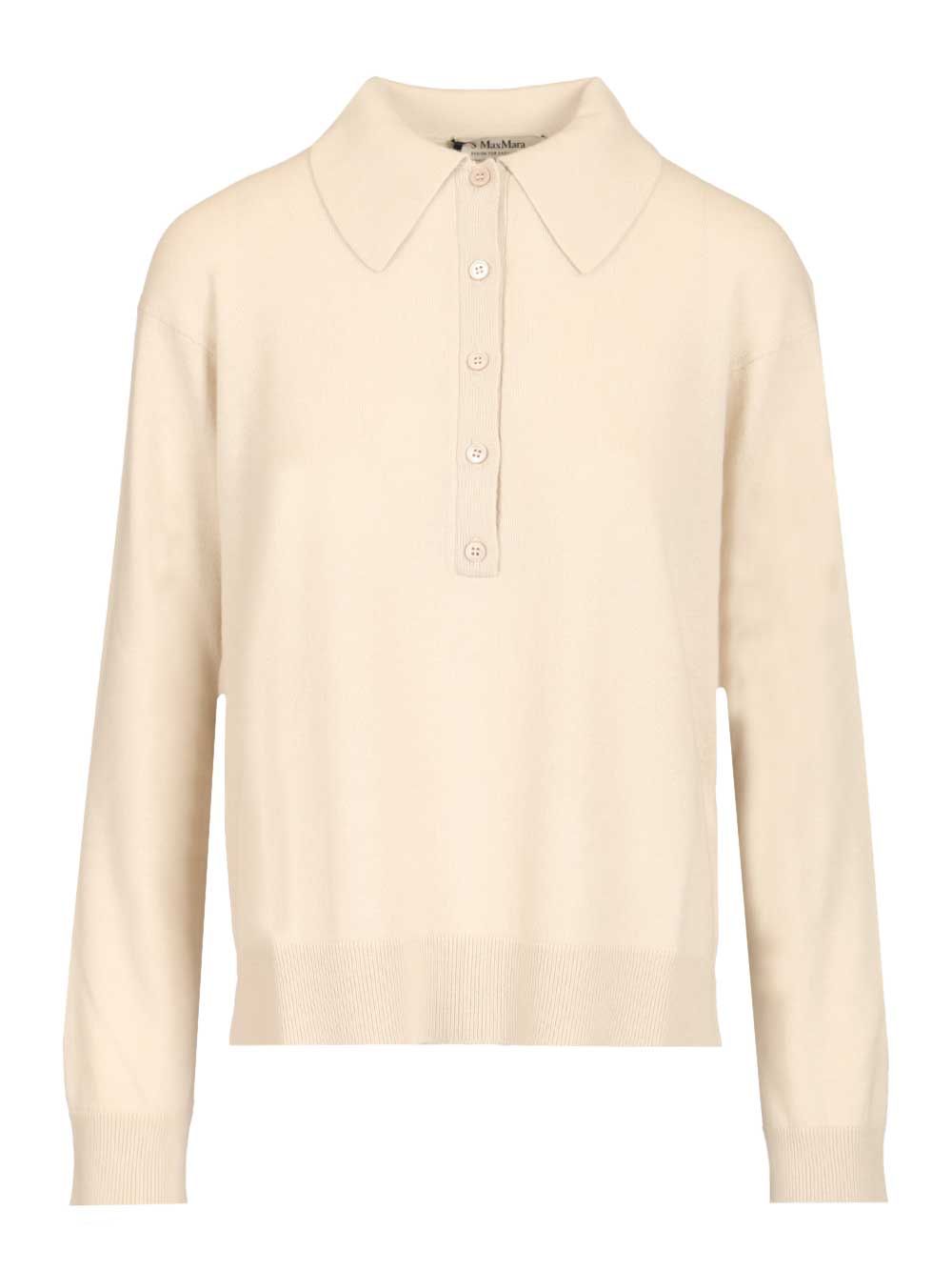 Frisia Wool Polo Shirt Beige Knitwear
