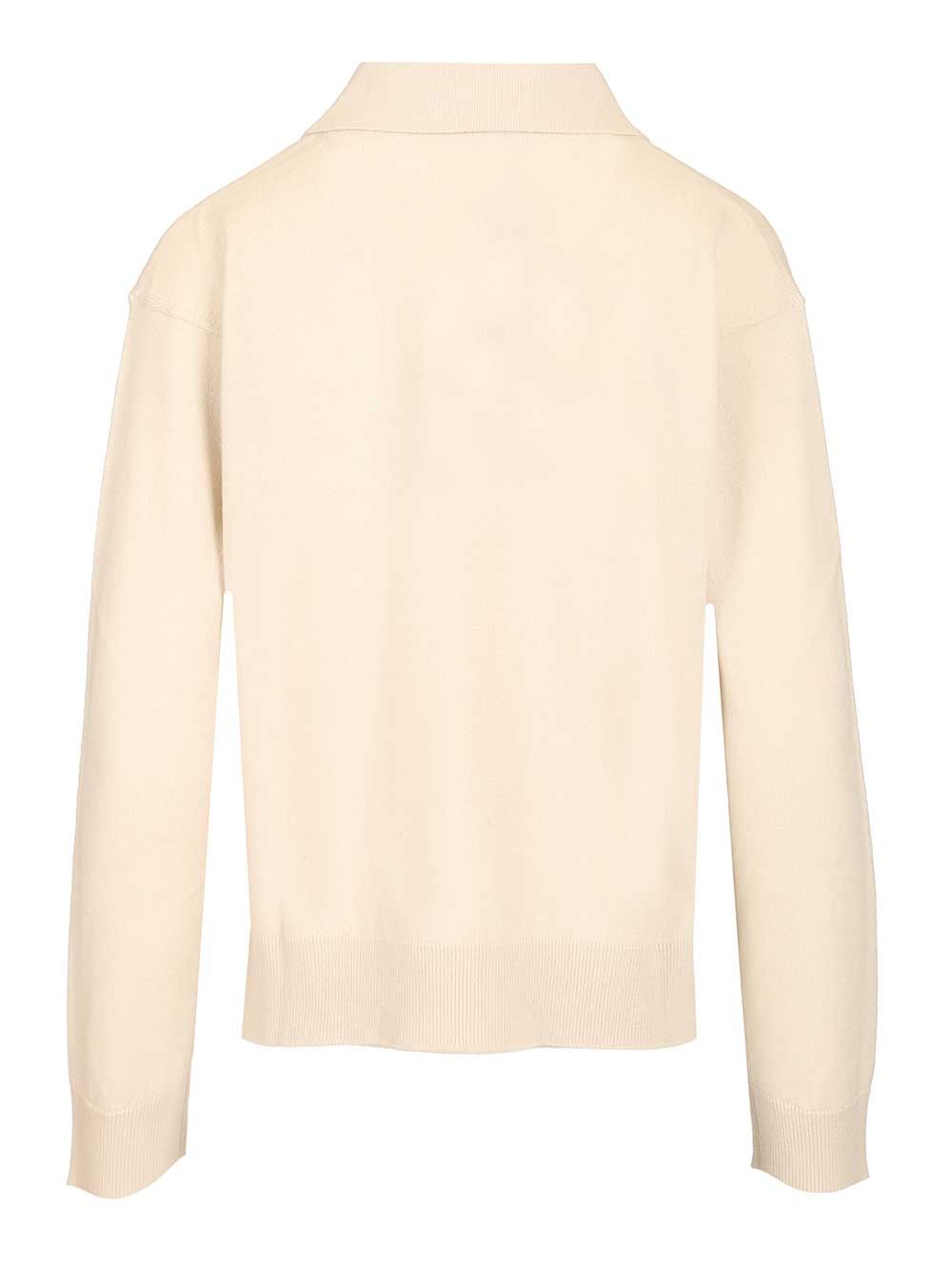 Frisia Wool Polo Shirt Beige Knitwear