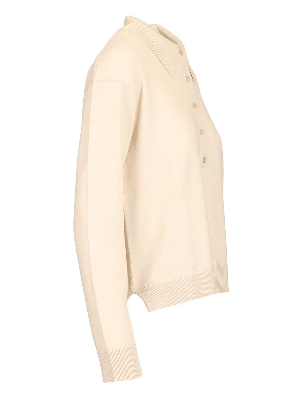 Frisia Wool Polo Shirt Beige Knitwear