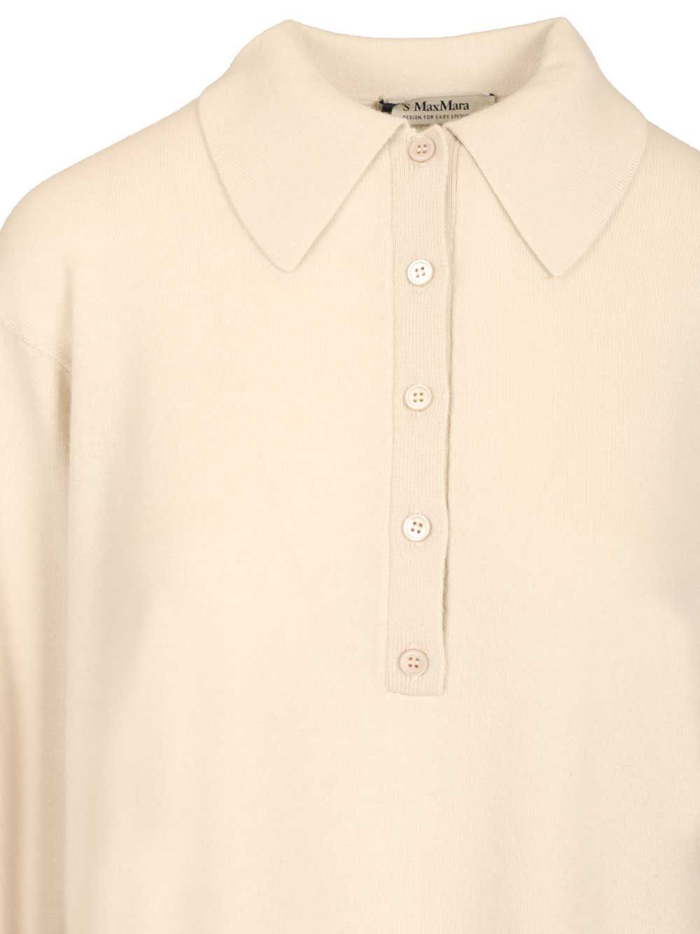 Frisia Wool Polo Shirt Beige Knitwear