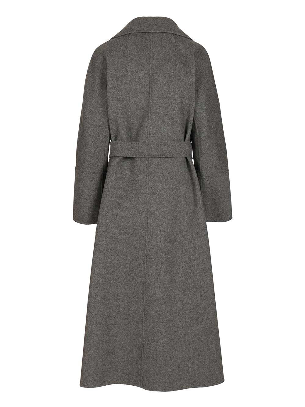 Dressing gown coat Grey Lana Vergine Ovis Aries