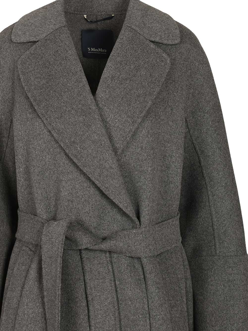 Dressing gown coat Grey Lana Vergine Ovis Aries