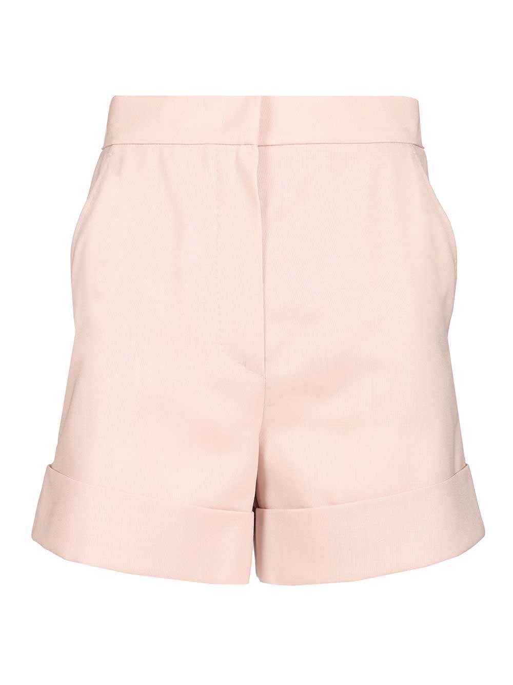 Wool and silk canvas shorts Rose Ovis Aries Trousers
