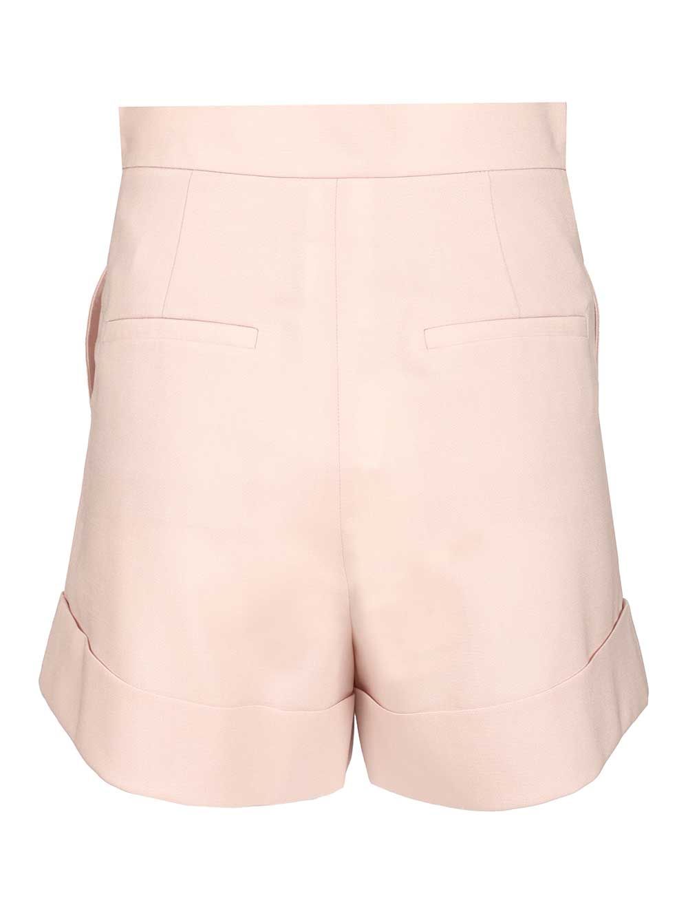 Wool and silk canvas shorts Rose Ovis Aries Trousers