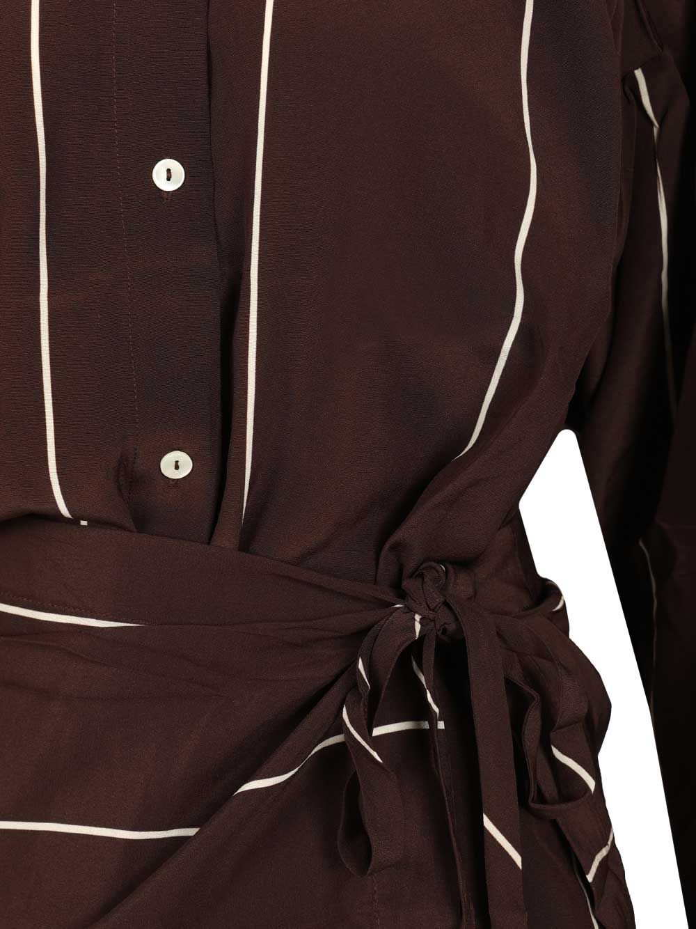 Orta silk mini dress Brown Crêpe De Chine