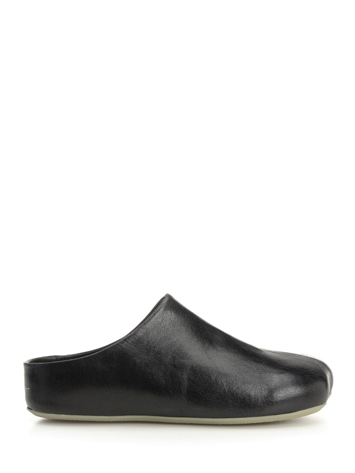 Factory Clog Black Calf Skin Scarpe Basse