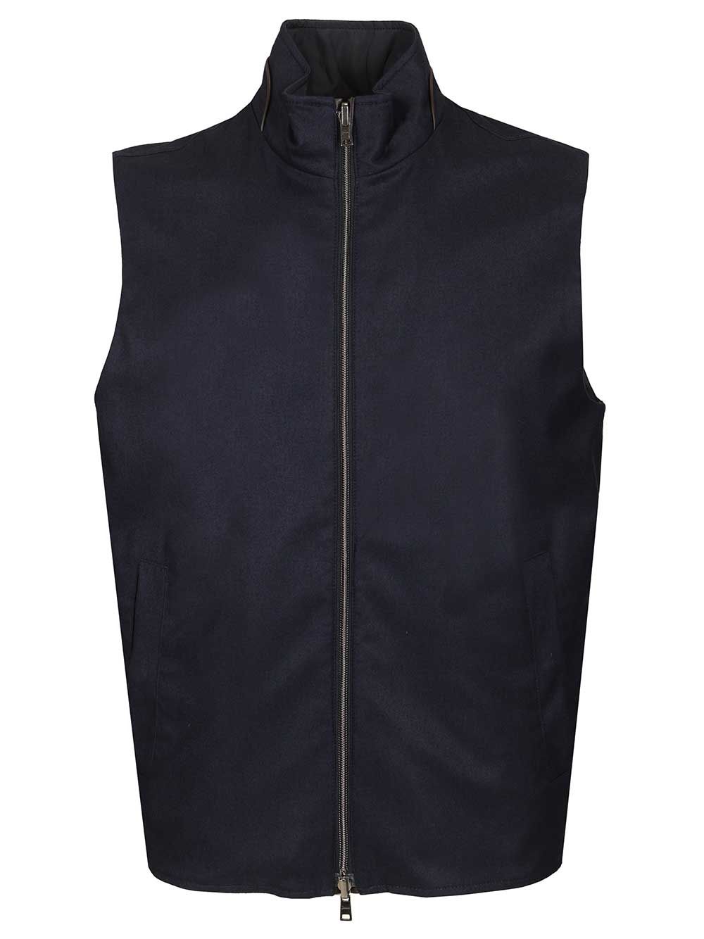 Lucent silk and cashmere vest Blue Jacket