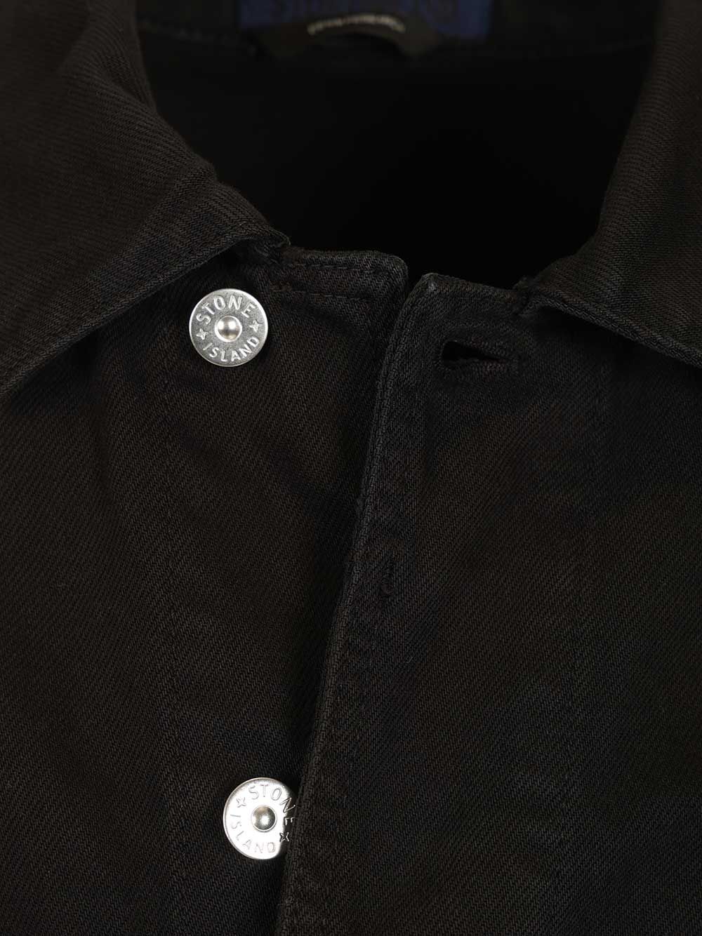 Denim biker jacket Black Cotton