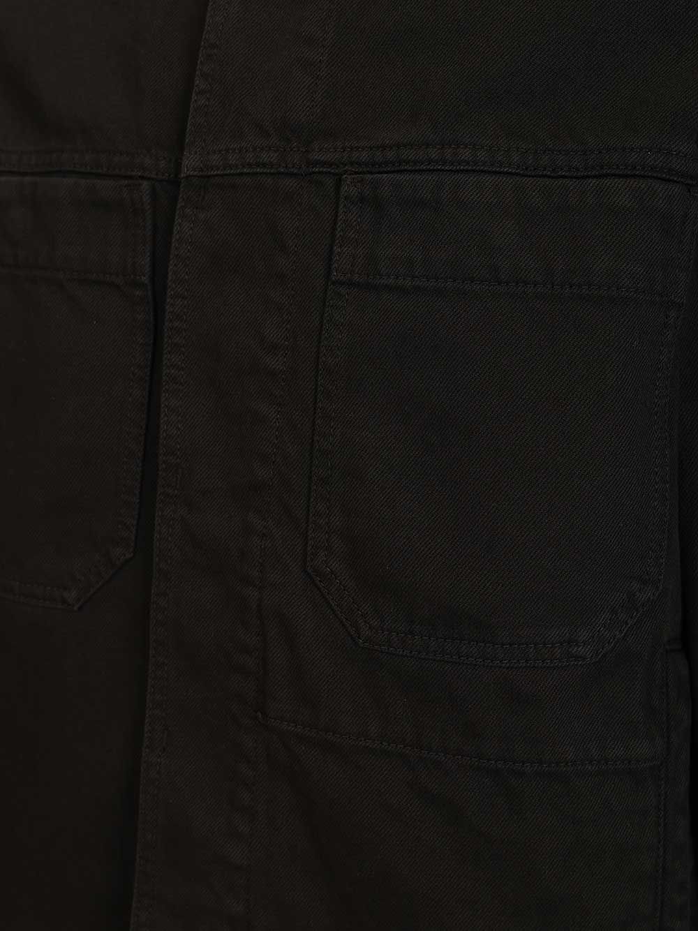 Denim biker jacket Black Cotton