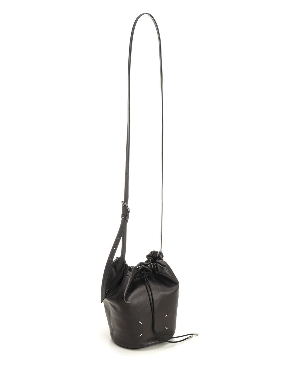 Drawstring pouch bag Black Crossbody