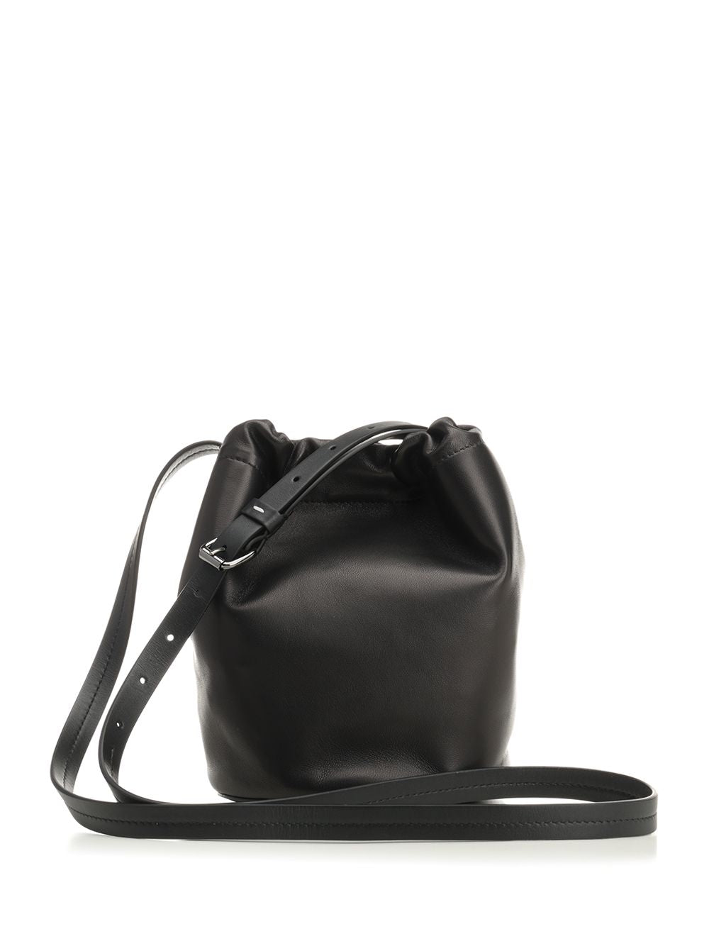 Drawstring pouch bag Black Crossbody