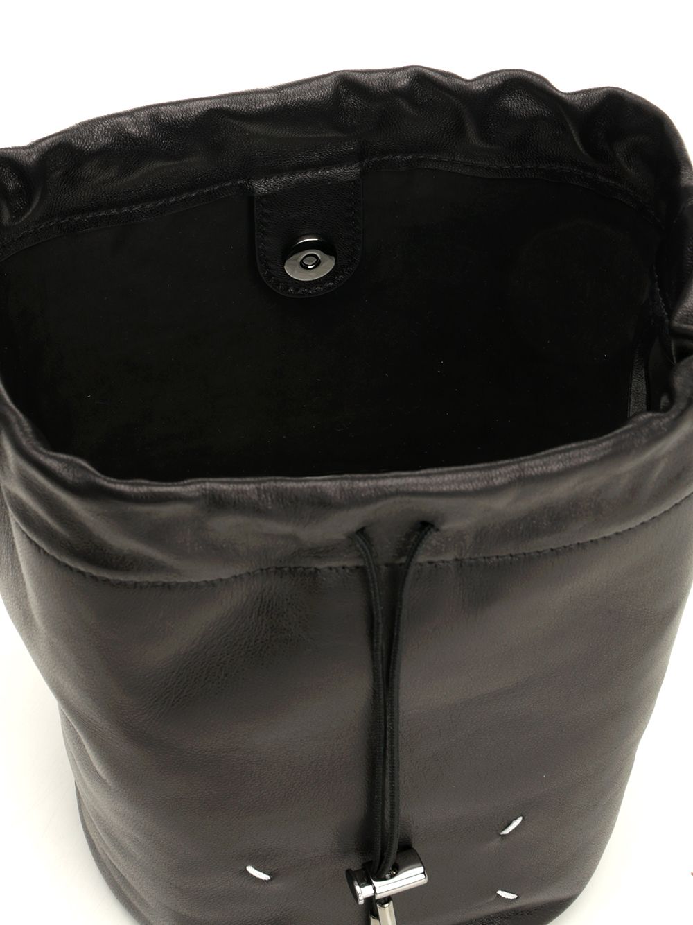 Drawstring pouch bag Black Crossbody