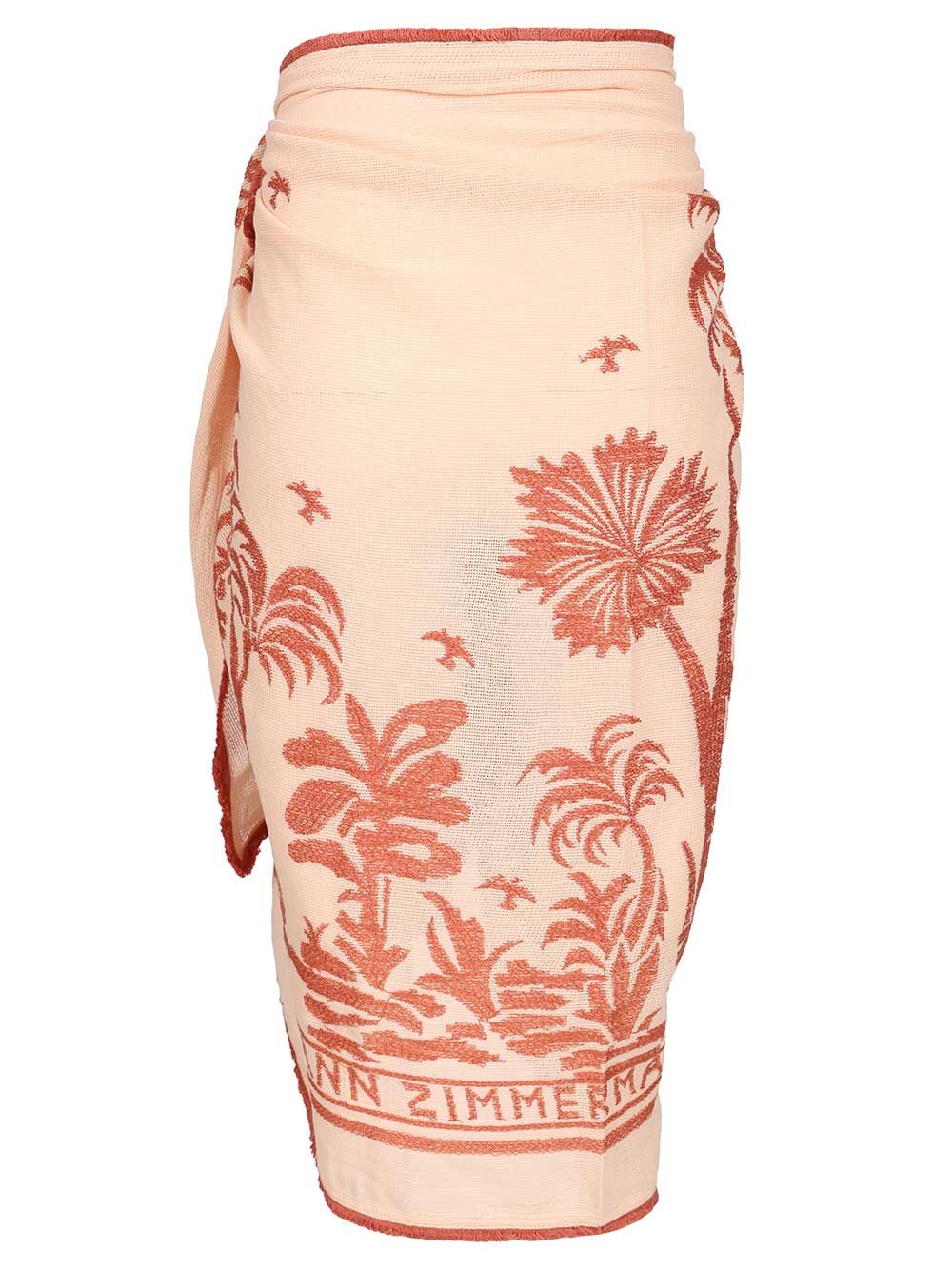 Cotton sarong in powder pink Rose Skirt